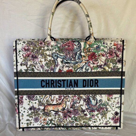Dior Book Tote Bag Large Ivory/Multicolor D Constellation - Picture 1 of 8